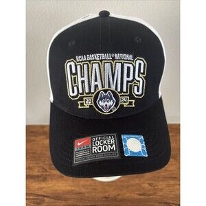NIKE UConn Huskies 2024 Basketball National Champions Locker Room Hat Cap